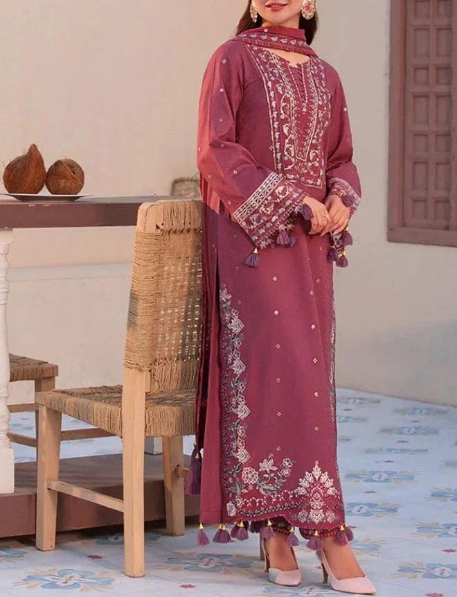 MahZan MZ - Ai 110 Unstitched 3pc - MahZan Official