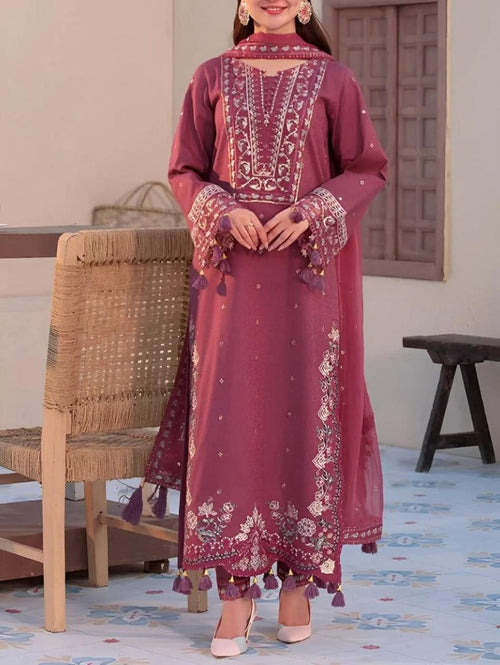 MahZan MZ - Ai 110 Unstitched 3pc - MahZan Official