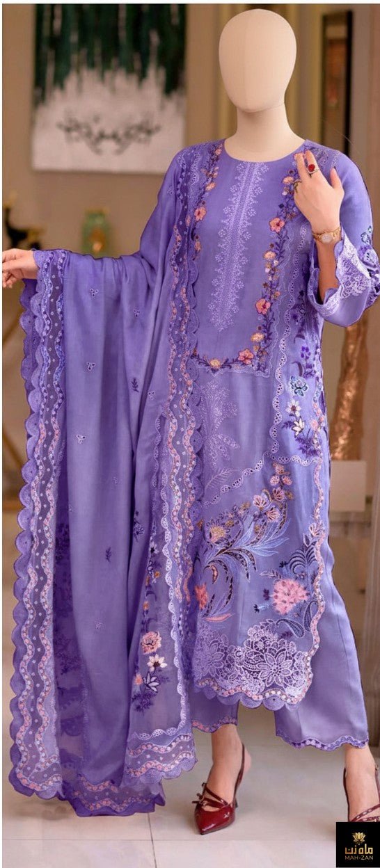 MahZan MZ - SF 717 Unstitched 3pc - MahZan Official