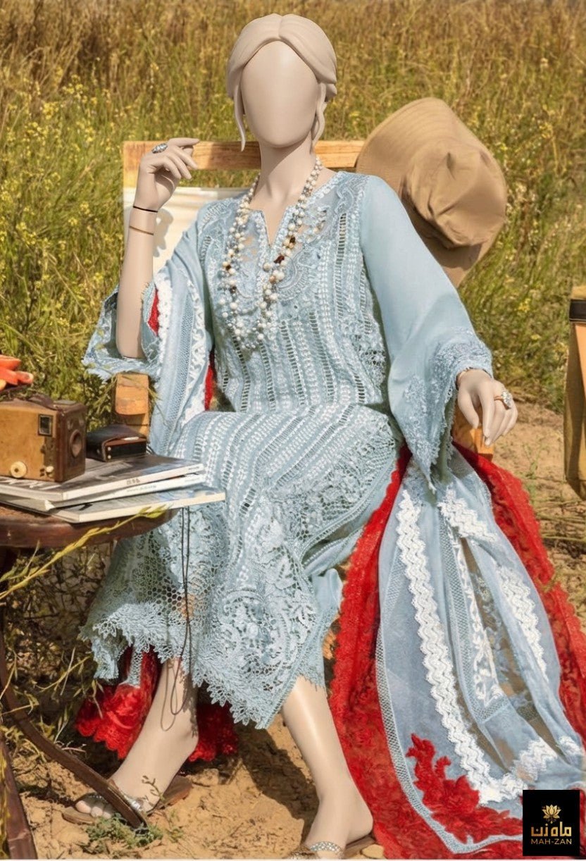 MZ - SF 3 - Piece Unstitched - MahZan Official